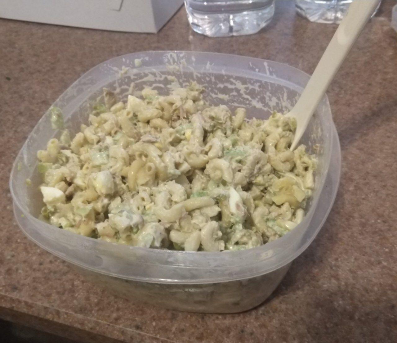 Mac salad. Mac salad.