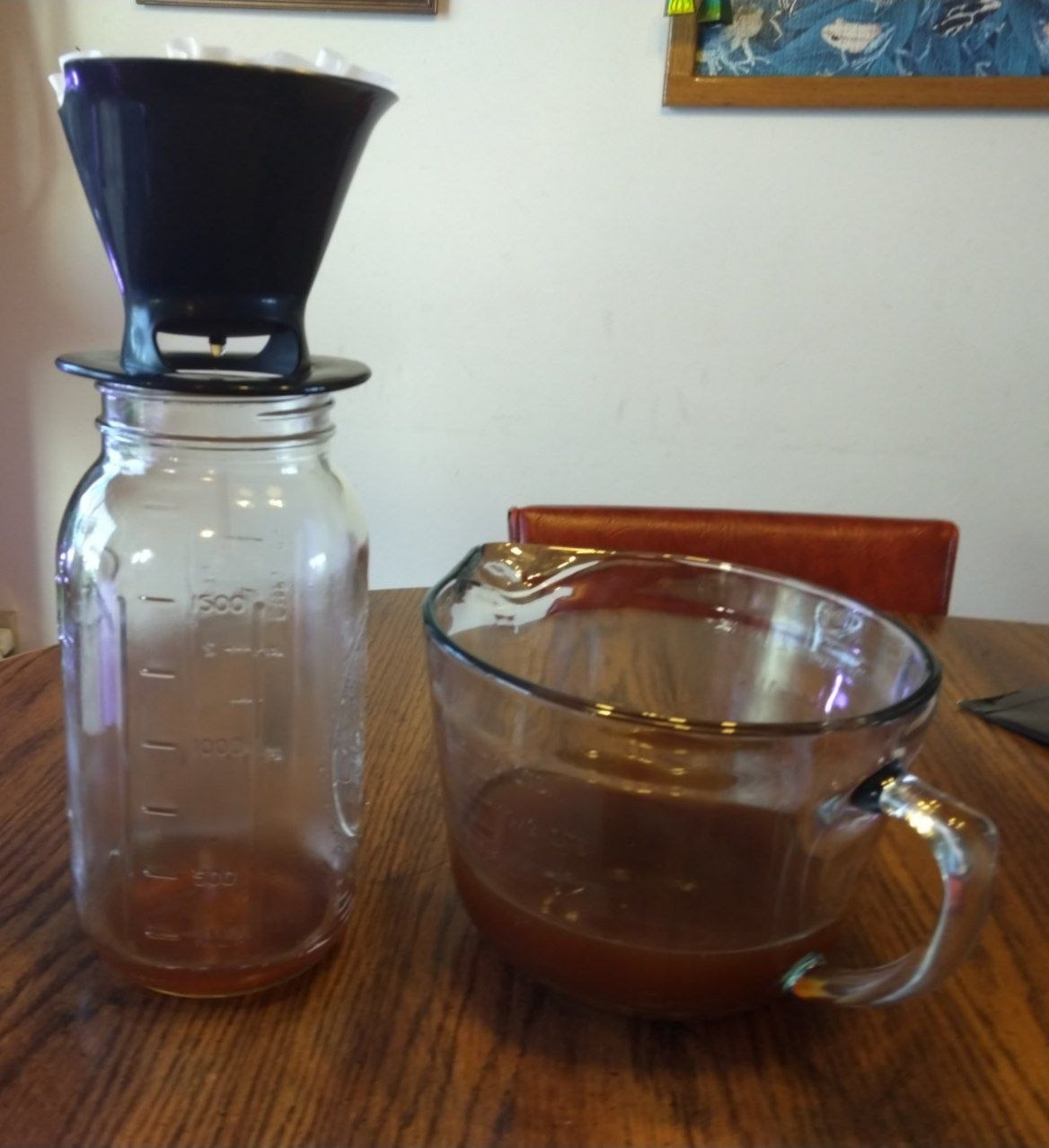 Root beer filtering. Root beer filtering.