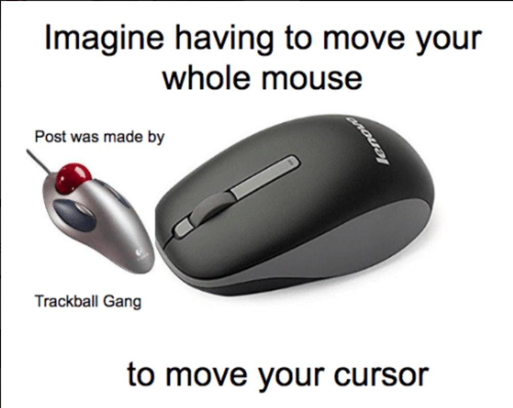 Imagine having to move your whole mouse to move your cursor